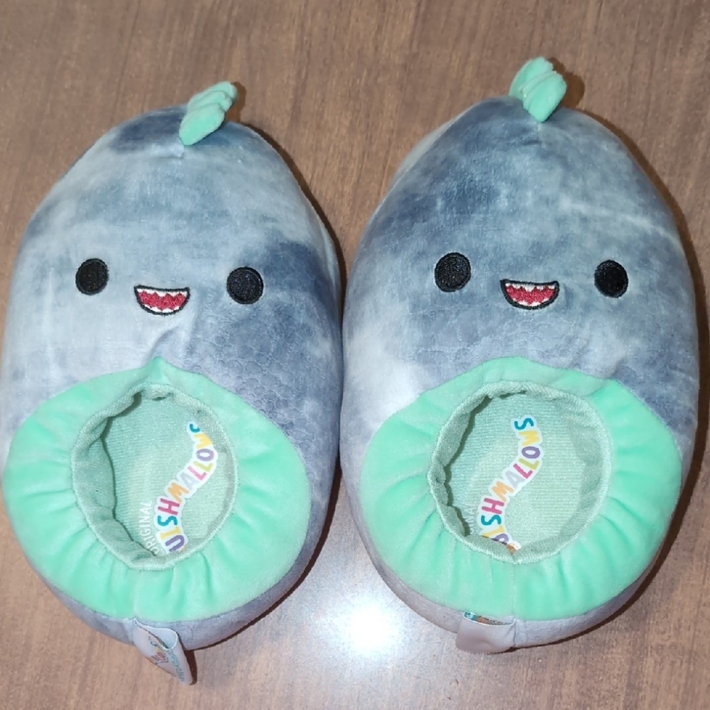 Squishmallows Gray and Mint Slippers